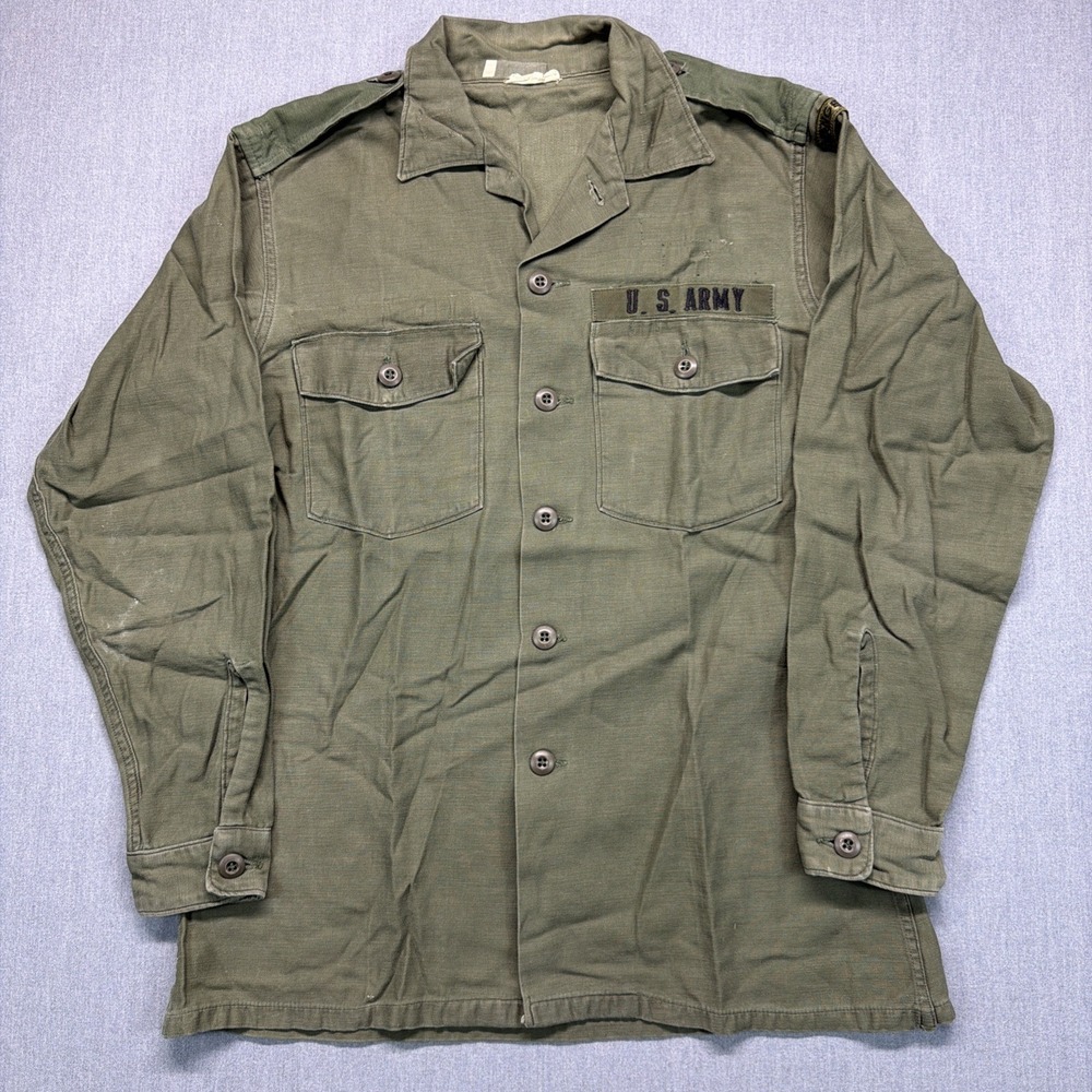Vintage US Army OG-107 Sateen Cotton Fatigue Army Ranger Medium